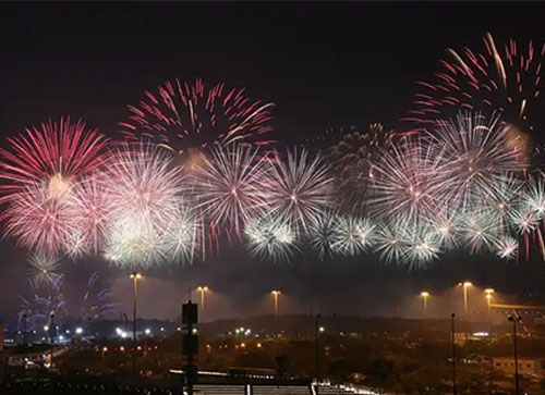 蛟河市焰火晚会